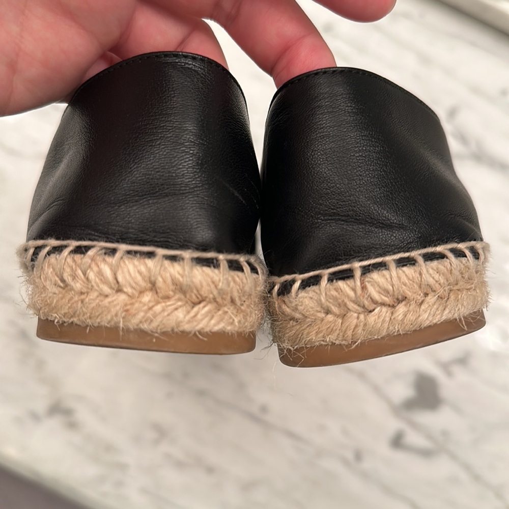 Dior Granville Black Lambskin Logo Espadrille Slip-on Flats Size 39 EU - Picture 4 of 6